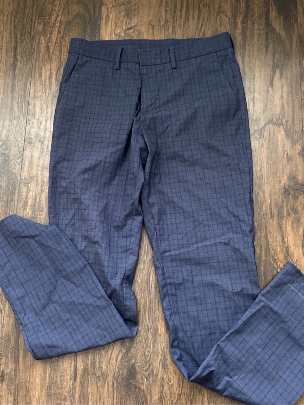 Perry Ellis Portfolio Modern-Fit Stretch Resolution Dress Pants, Navy, 30x33